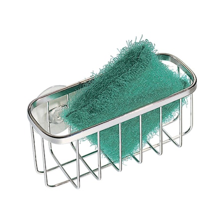 Interdesign iDesign 5.75 in. L X 5.25 in. W X 2.25 in. H Stainless Steel Suction Sink Center 84702